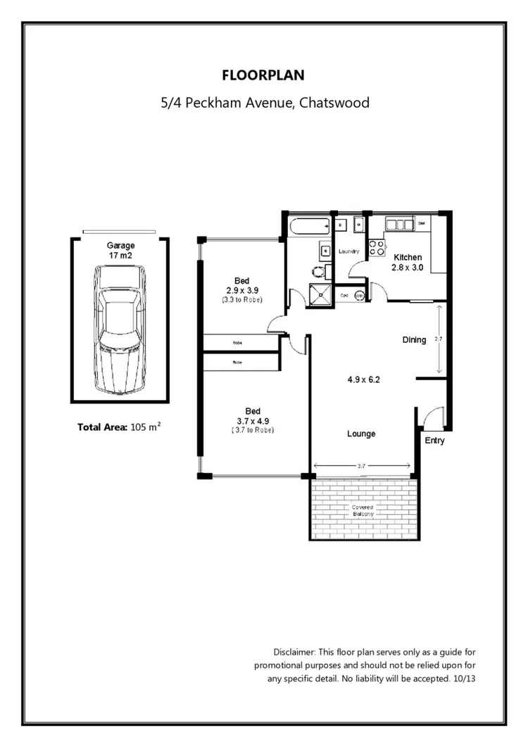 Floorplan of Homely apartment listing, 5/4 Peckham Avenue, Chatswood NSW 2067