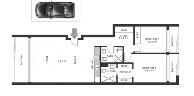 Floorplan of Homely apartment listing, 11B/125 Boyce Road, Maroubra NSW 2035