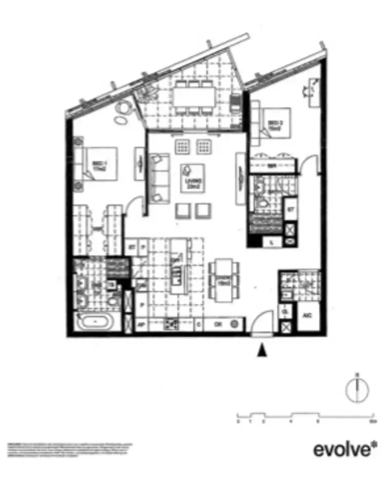 Floorplan of Homely apartment listing, 2 Bowman St, Pyrmont NSW 2009