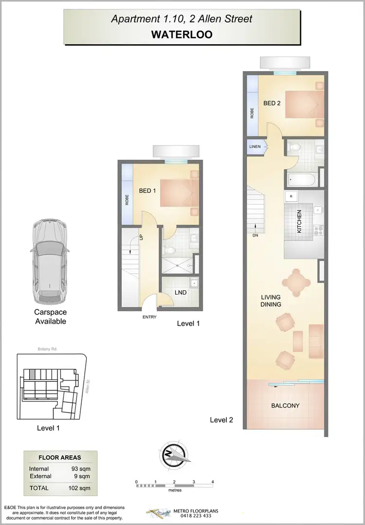 Floorplan of Homely apartment listing, 110/2 Allen St, Waterloo NSW 2017