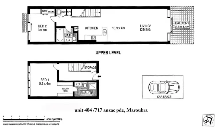 Floorplan of Homely apartment listing, 404/717 Anzac Parade, Maroubra NSW 2035