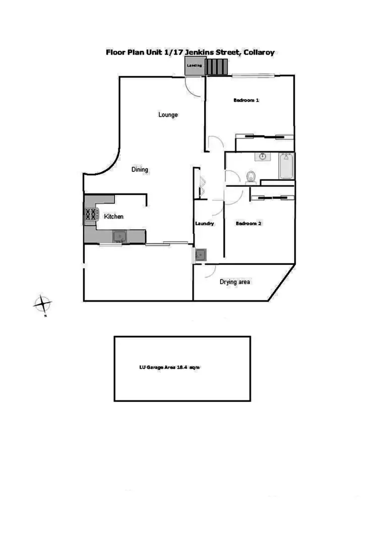 Floorplan of Homely unit listing, 1/17 Jenkins St, Collaroy NSW 2097