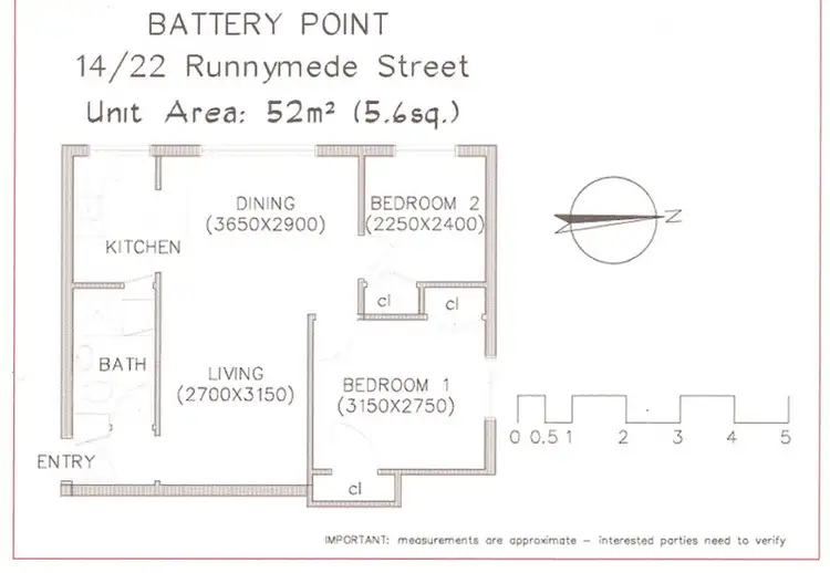 Floorplan of Homely unit listing, 14/22 Runnymede Street, Battery Point TAS 7004