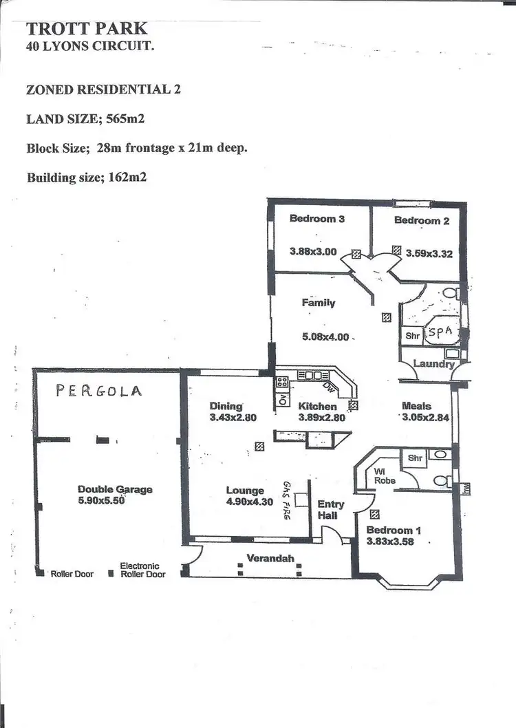 Floorplan of Homely house listing, 40 Lyons Circuit, Trott Park SA 5158