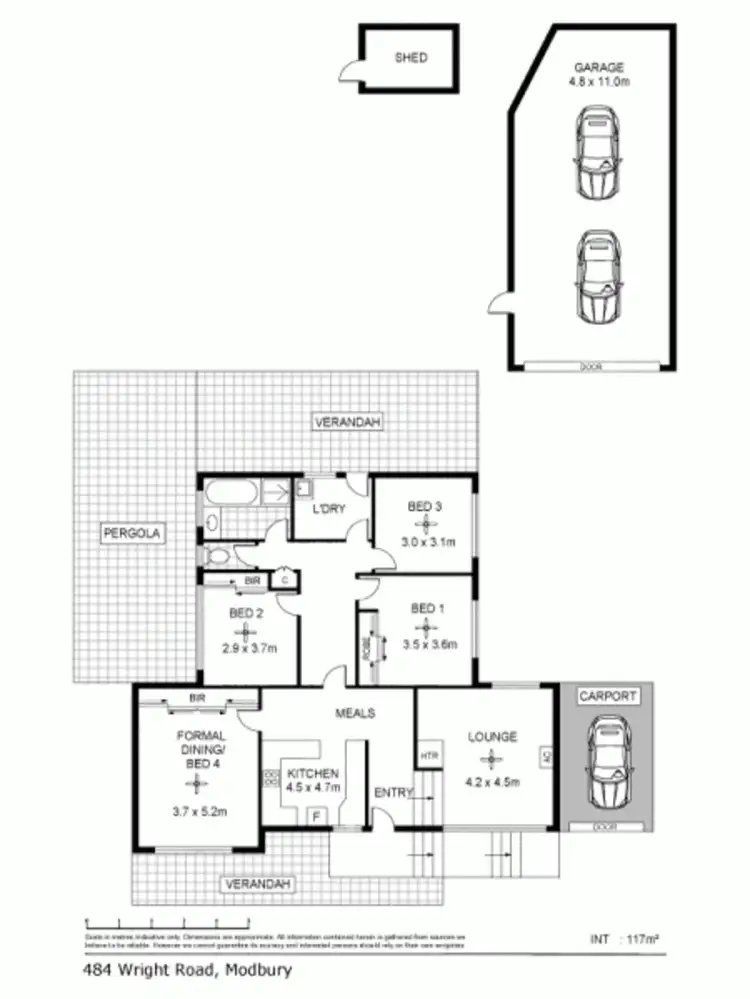 Floorplan of Homely house listing, 484 Wright Road, Modbury SA 5092