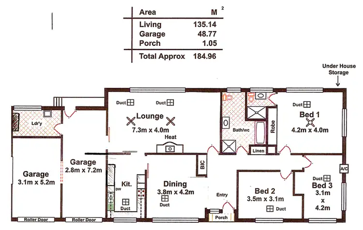 Floorplan of Homely house listing, 1A Hollywood Way, Glenalta SA 5052