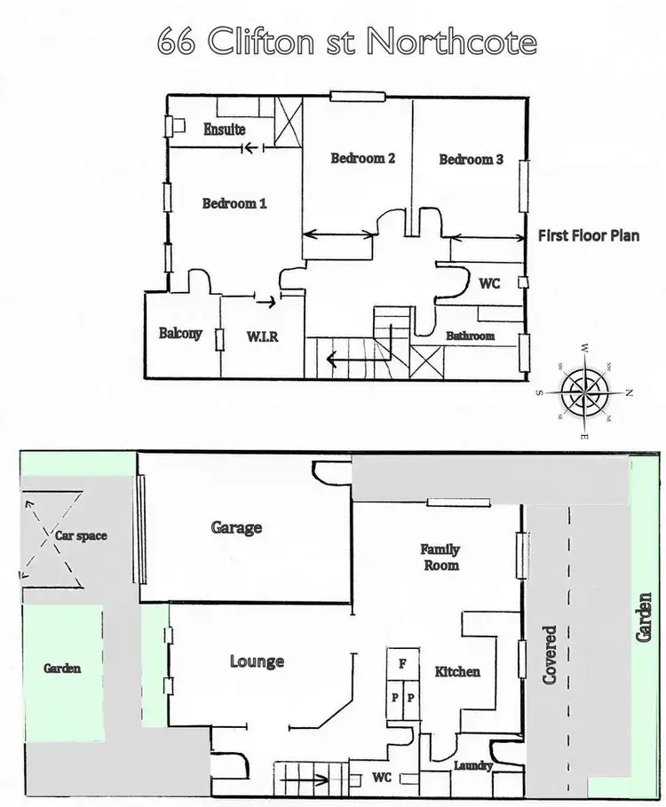 Floorplan of Homely house listing, 66 Clifton Street, Northcote VIC 3070