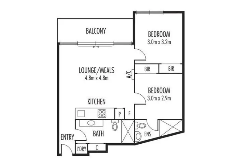 Floorplan of Homely apartment listing, 806/673 La Trobe Street, Docklands VIC 3008