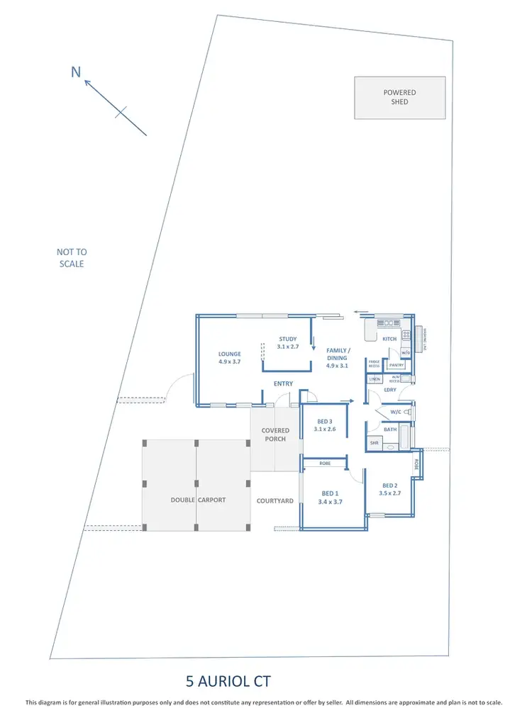 Floorplan of Homely house listing, 5 Auriol Ct, Carine WA 6020