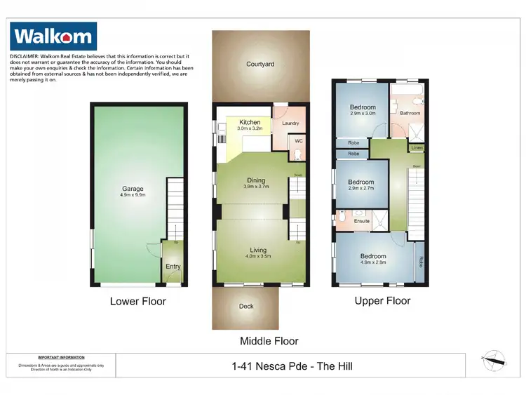 Floorplan of Homely townhouse listing, 1/41 Nesca Parade, The Hill NSW 2300