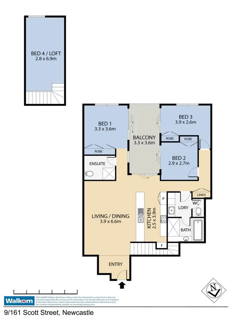 Floorplan of Homely apartment listing, 9/161 Scott Street, Newcastle NSW 2300