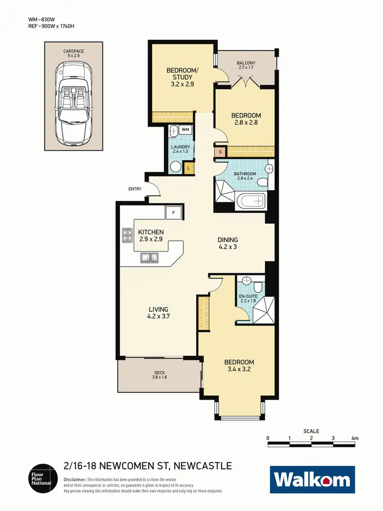 Floorplan of Homely apartment listing, 2/16-18 Newcomen Street, Newcastle NSW 2300