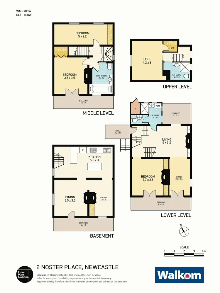 Floorplan of Homely house listing, 2 Noster Place, Newcastle NSW 2300