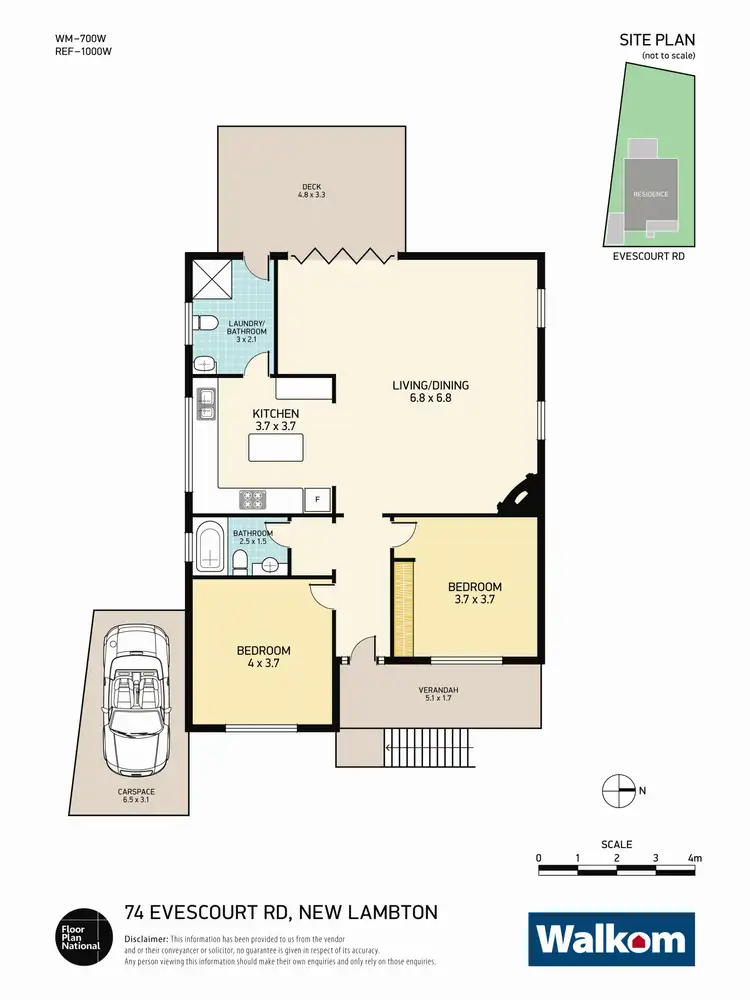 Floorplan of Homely house listing, 74 Evescourt Road, New Lambton NSW 2305