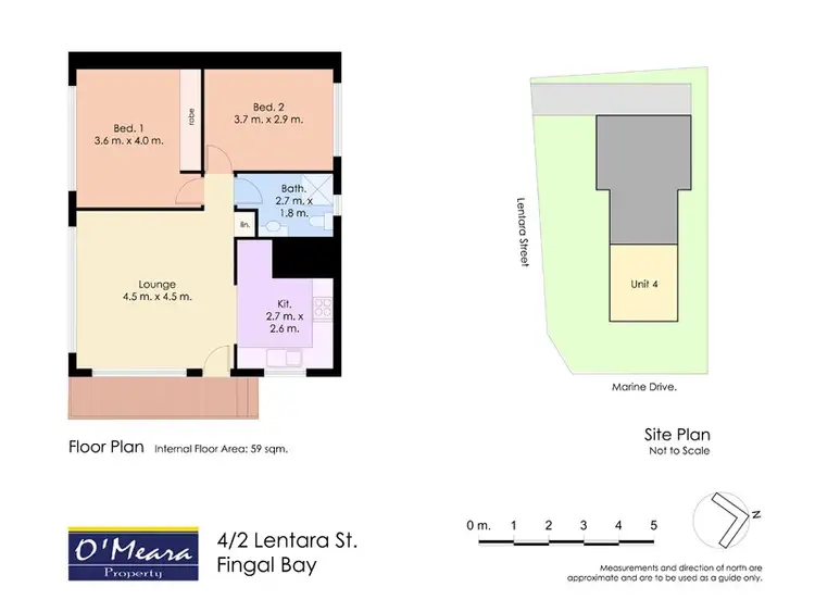 Floorplan of Homely unit listing, 4/2 Lentara Street, Fingal Bay NSW 2315