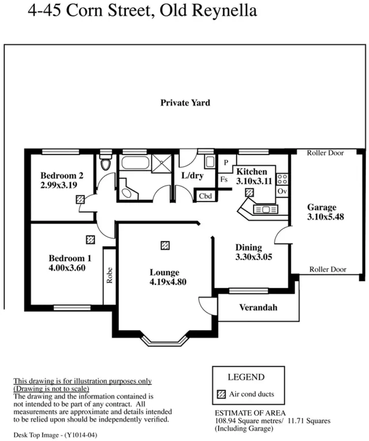 Floorplan of Homely unit listing, 4/45 Corn Street, Old Reynella SA 5161