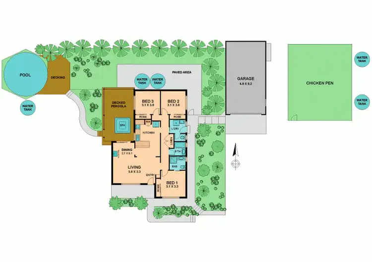 Floorplan of Homely house listing, 9 DOYLE STREET, Reedy Creek VIC 3658