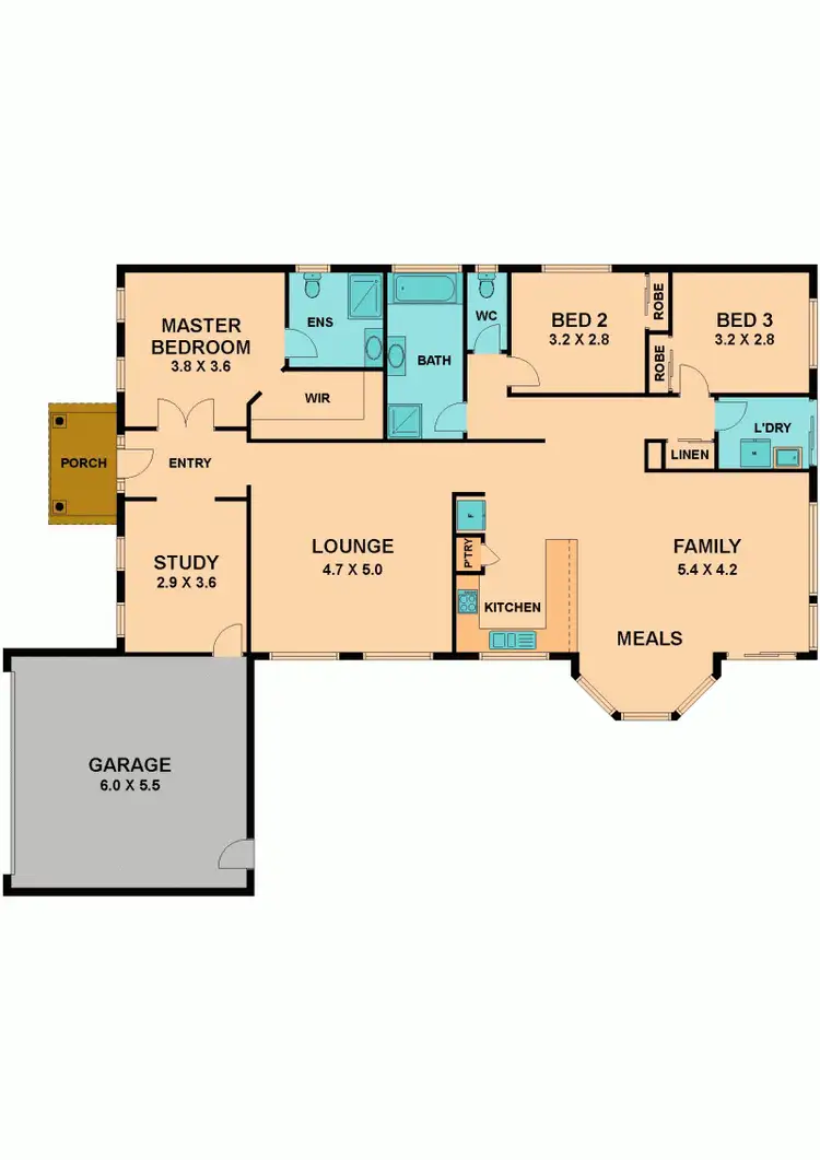 Floorplan of Homely house listing, 6 CALADENIA COURT, Wandong VIC 3758