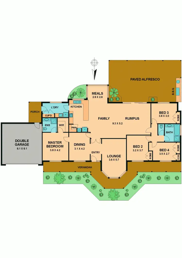 Floorplan of Homely house listing, 9 DEREK DRIVE, Broadford VIC 3658