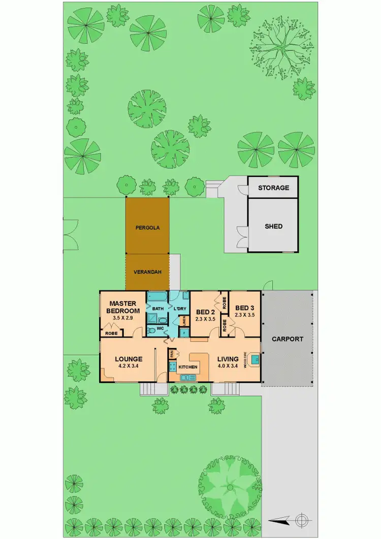 Floorplan of Homely house listing, 1 STEVEN STREET, Clonbinane VIC 3658