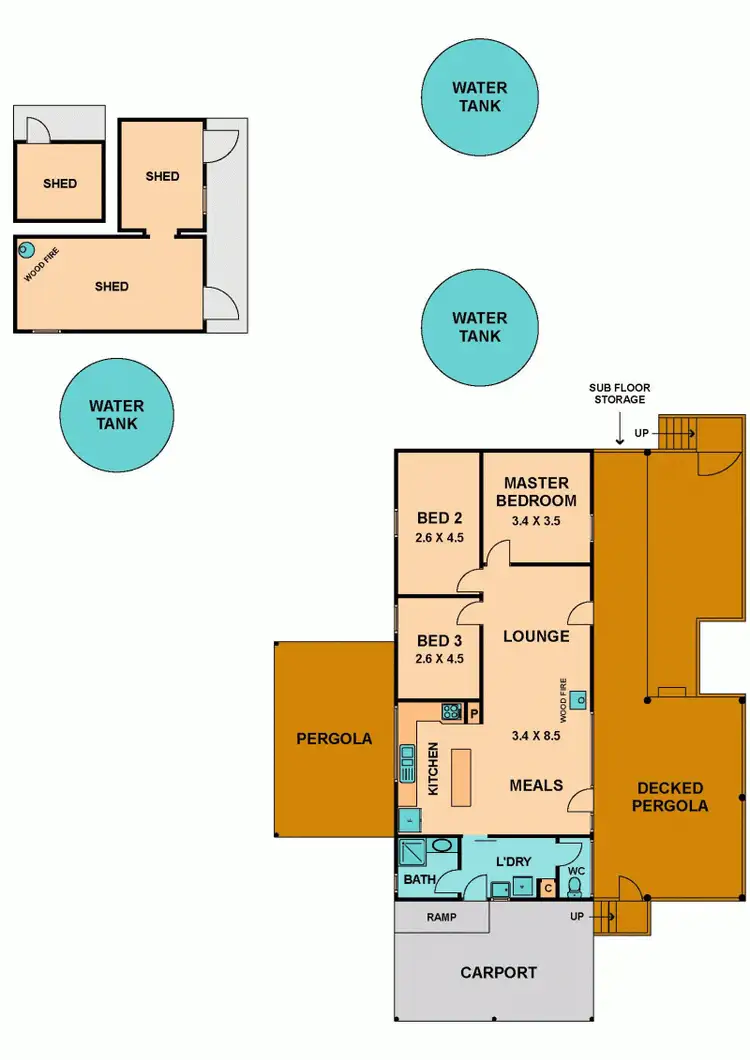 Floorplan of Homely house listing, 30 HEATHCOTE-NAGAMBIE ROAD, Heathcote VIC 3523