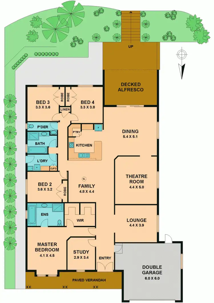 Floorplan of Homely house listing, 25 BADEN DRIVE, Heathcote Junction VIC 3758