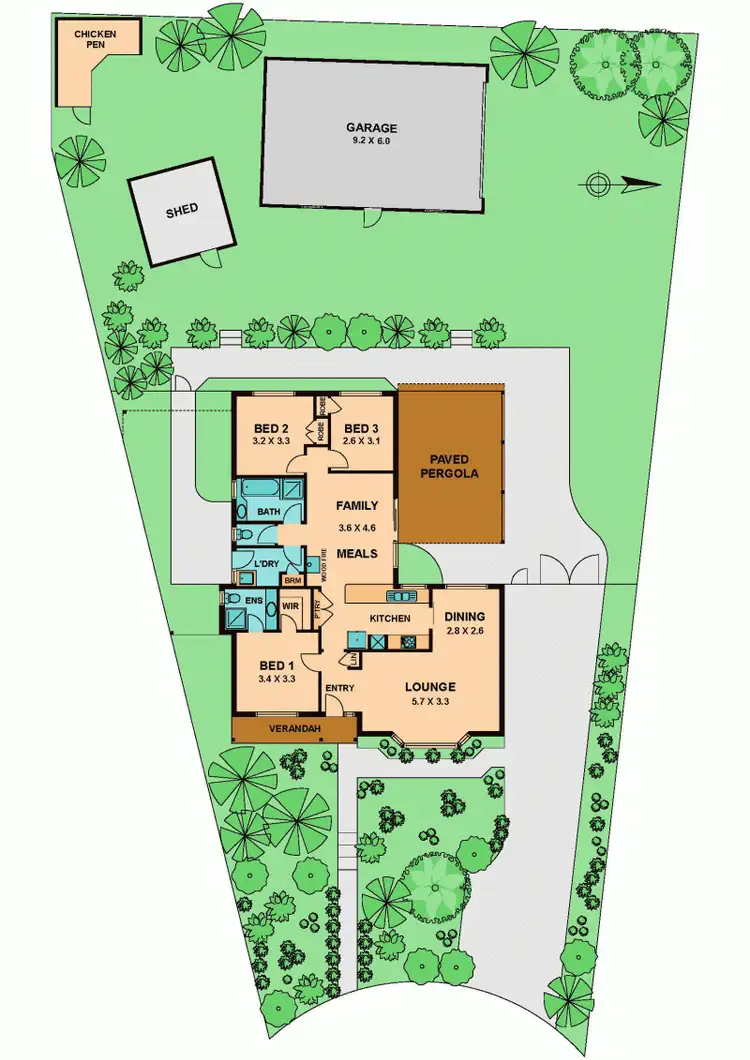 Floorplan of Homely house listing, 6 BENJAMIN COURT, Wallan VIC 3756