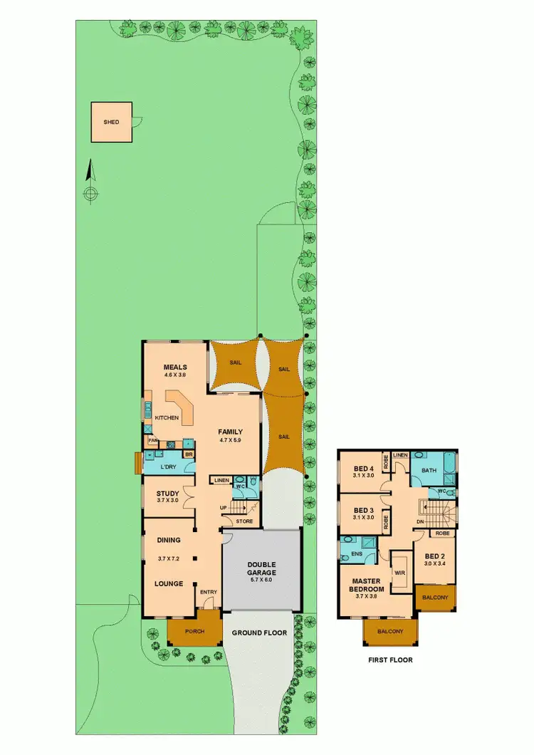 Floorplan of Homely house listing, 6 ROBINIA COURT, Kilmore VIC 3764