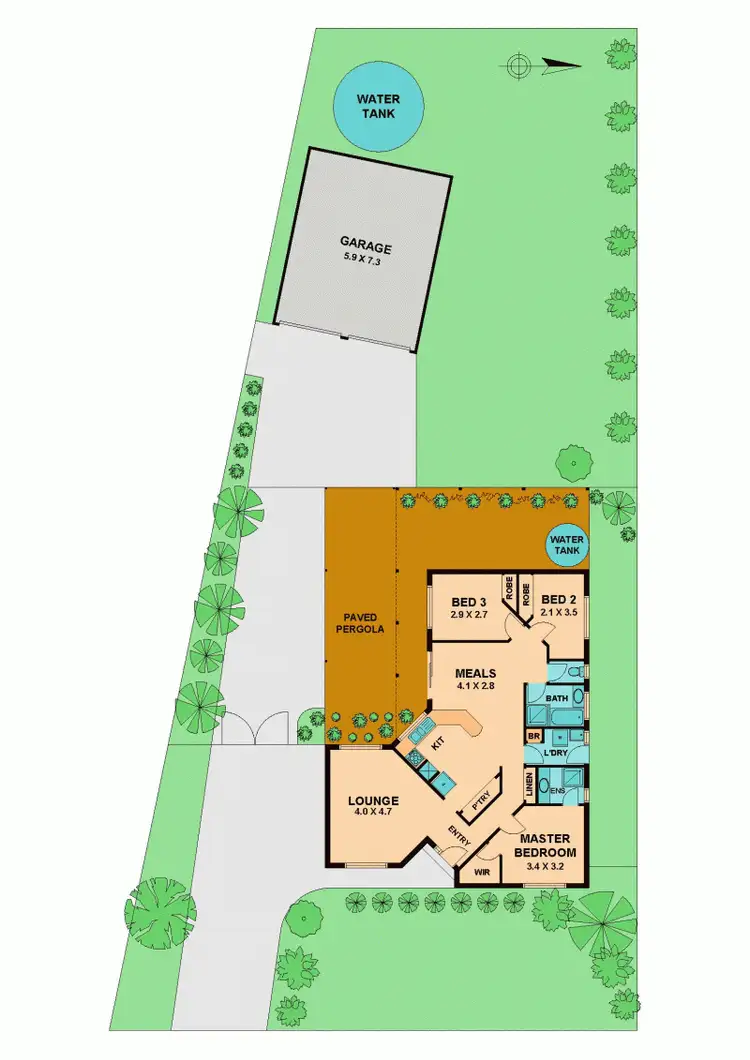 Floorplan of Homely house listing, 9 ROULSTON WAY, Wallan VIC 3756