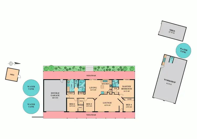 Floorplan of Homely house listing, 1451 BOLINDA-DARRAWEIT ROAD, DARRAWEIT GUIM, Wallan VIC 3756