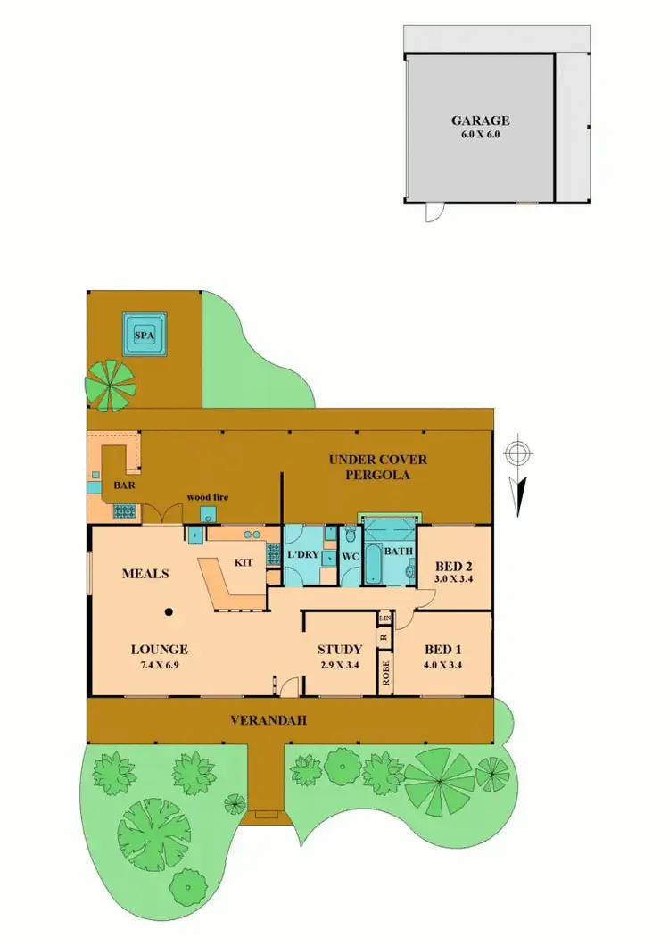Floorplan of Homely house listing, 57 NORTH MOUNTAIN ROAD, Heathcote Junction VIC 3758
