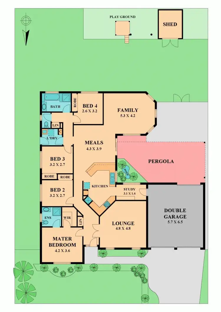 Floorplan of Homely house listing, 4 BROCK COURT, Wallan VIC 3756