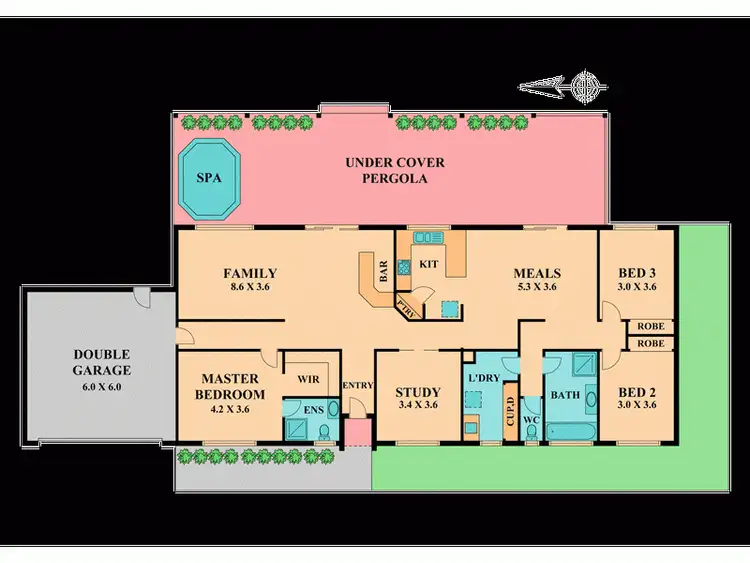 Floorplan of Homely house listing, 12 The Heights, Hidden Valley VIC 3756