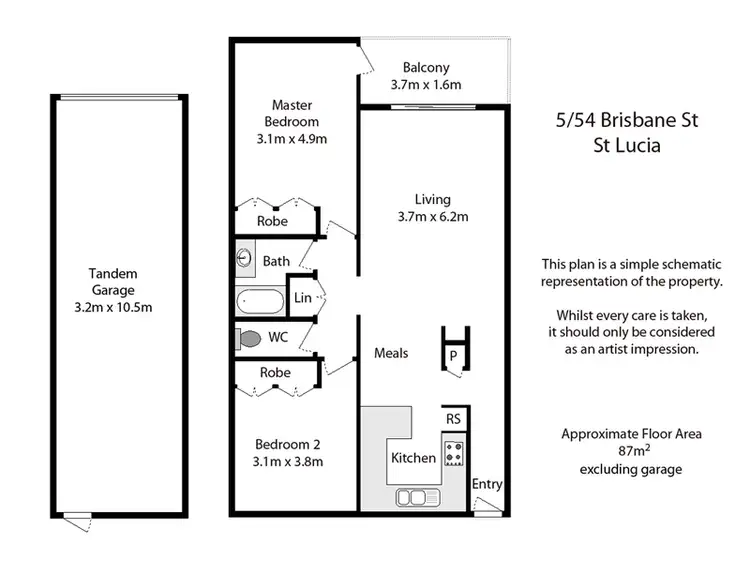 Floorplan of Homely unit listing, 5/54 Brisbane Street, St Lucia QLD 4067