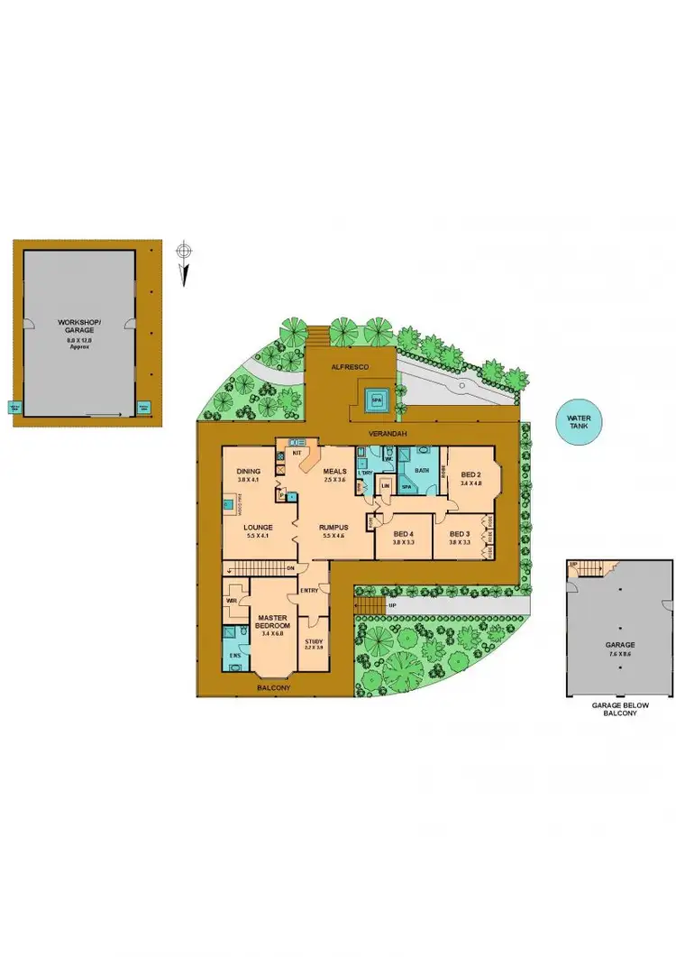 Floorplan of Homely house listing, 16 BADEN DRIVE, Heathcote Junction VIC 3758