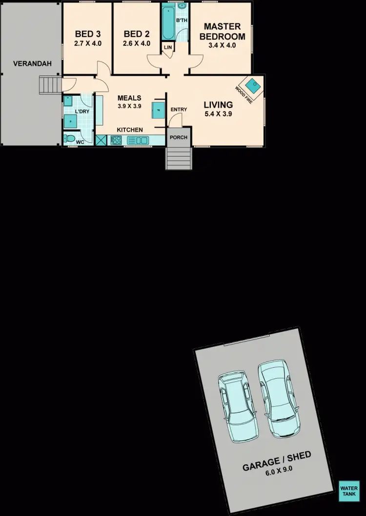Floorplan of Homely house listing, 1 ROMANO DRIVE, Pyalong VIC 3521
