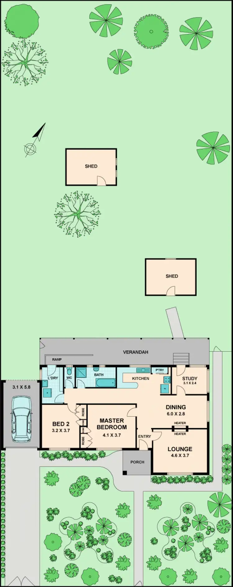 Floorplan of Homely house listing, 61 PIPER STREET, Broadford VIC 3658