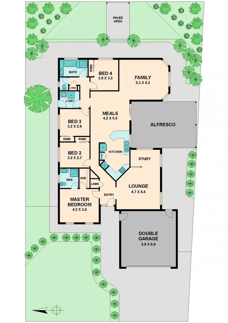 Floorplan of Homely house listing, 4 LYONS WAY, Wallan VIC 3756