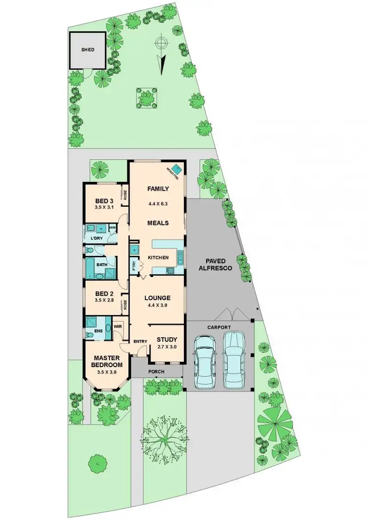 Floorplan of Homely house listing, 36 DONALDSON DRIVE, Broadford VIC 3658