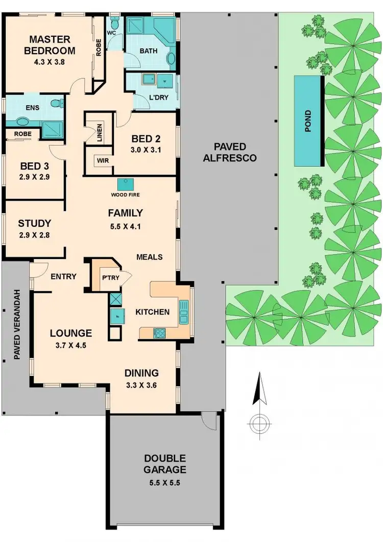 Floorplan of Homely house listing, 27 KOORALINGA DRIVE, Wandong VIC 3758