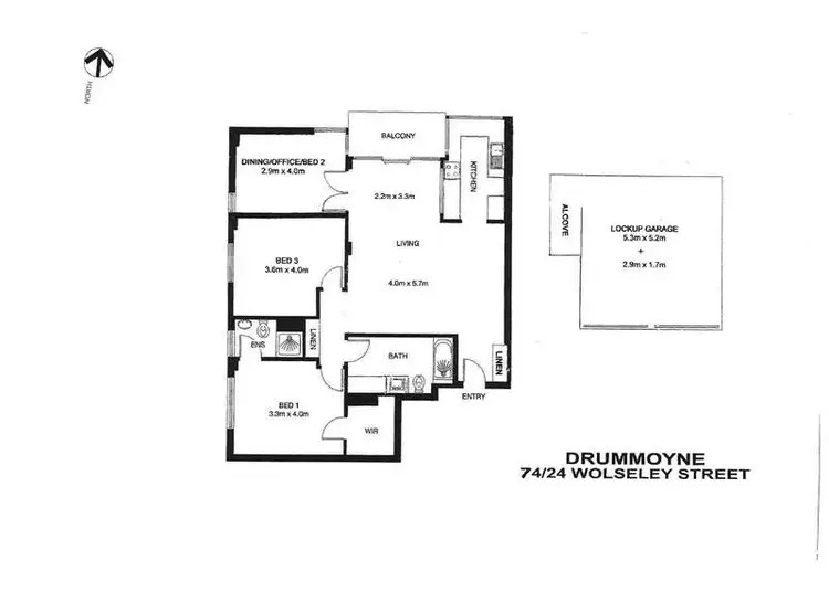 Floorplan of Homely apartment listing, 74/24 Wolseley Street, Drummoyne NSW 2047