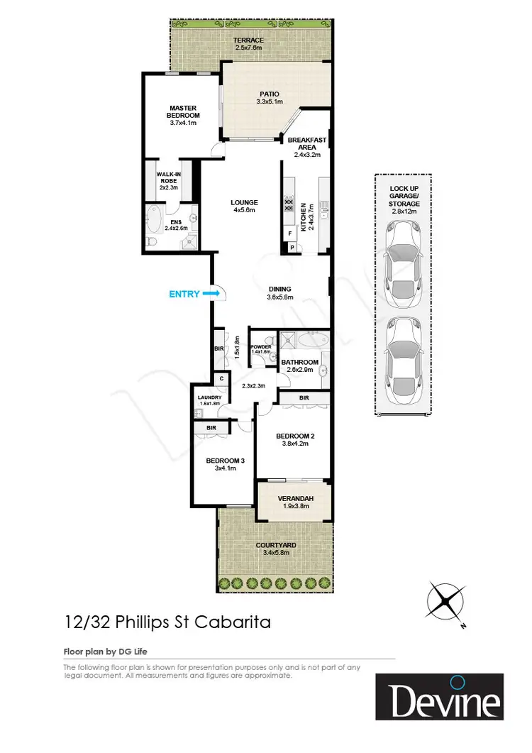 Floorplan of Homely apartment listing, 12/32 Phillips Street, Cabarita NSW 2137