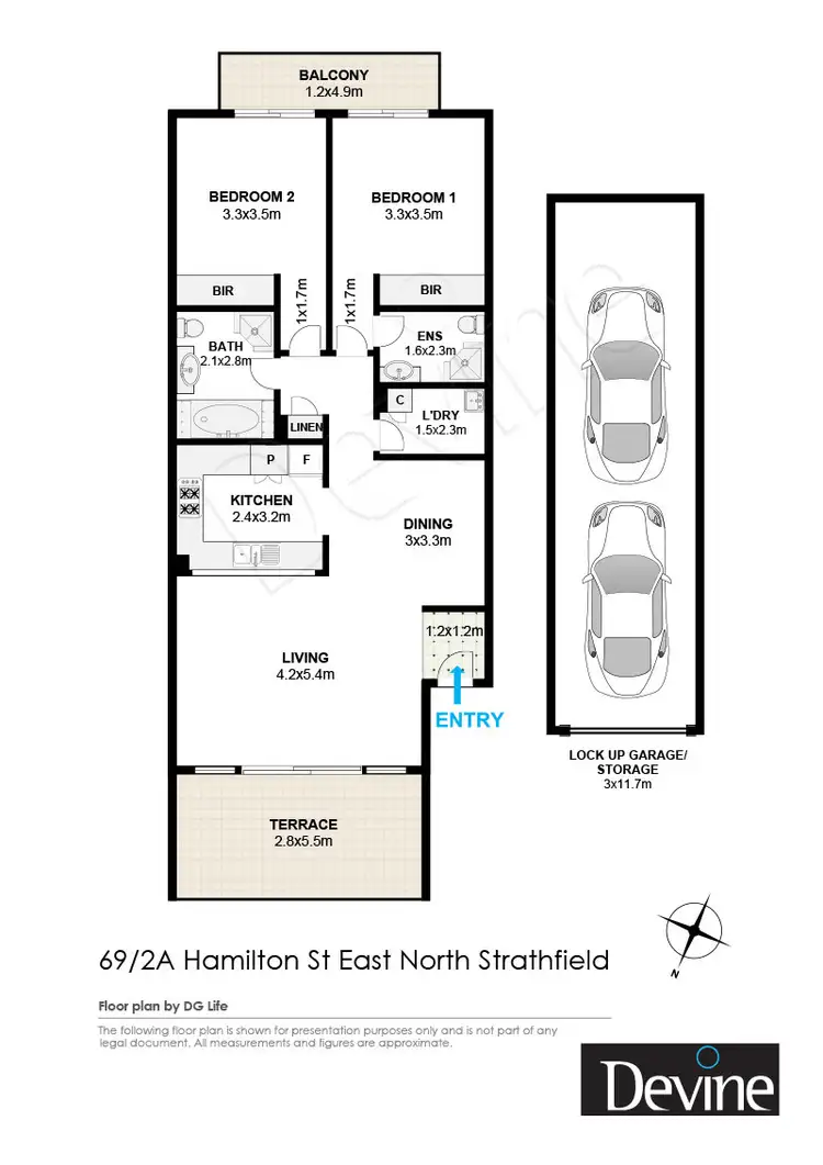 Floorplan of Homely apartment listing, 69/2A Hamilton Street East, North Strathfield NSW 2137