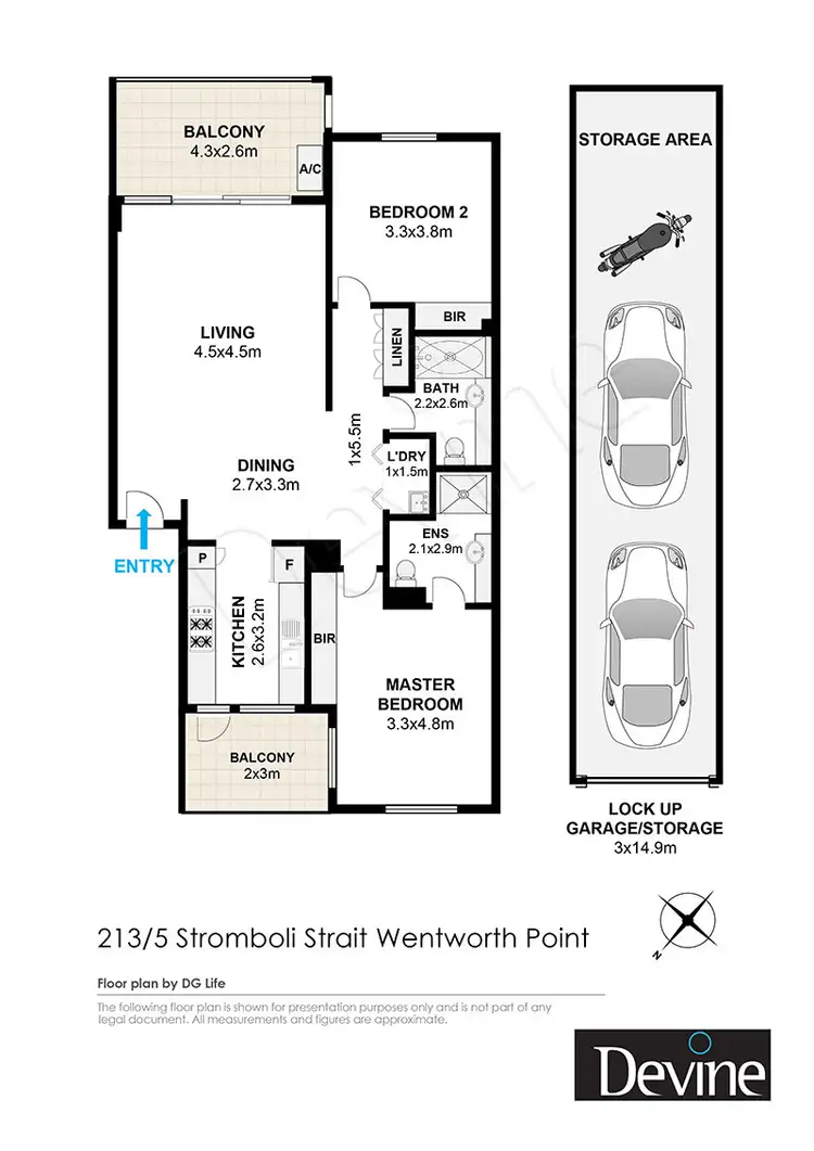 Floorplan of Homely apartment listing, 213/5 Stromboli Strait, Wentworth Point NSW 2127