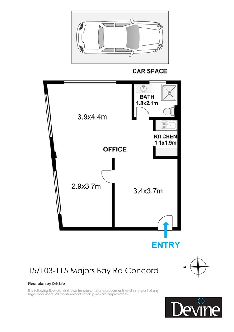Floorplan of Homely apartment listing, 15/103-115 Majors Bay Rd, Concord NSW 2137