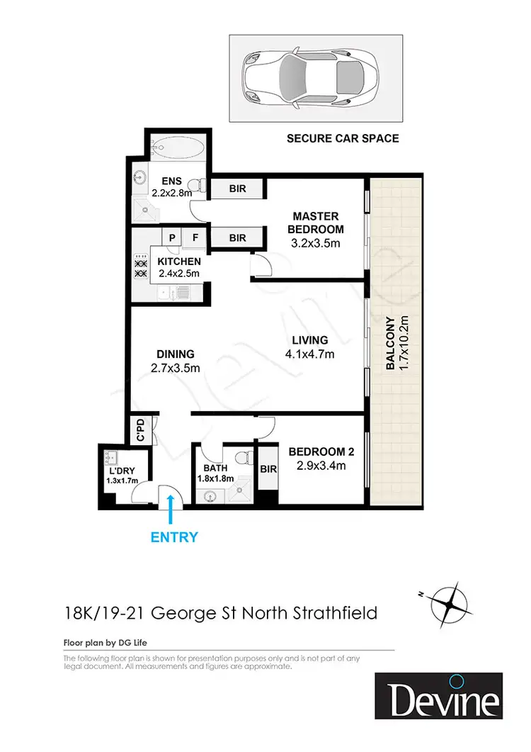 Floorplan of Homely apartment listing, 18K/19-21 George Street, North Strathfield NSW 2137