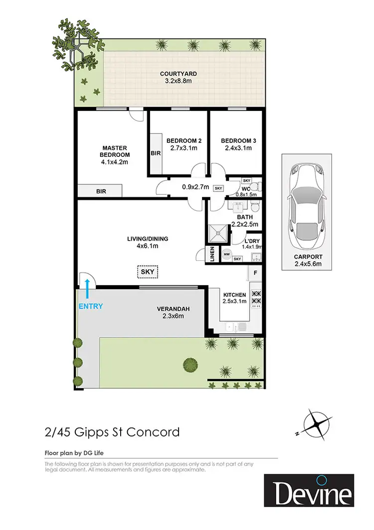 Floorplan of Homely villa listing, 2/45 Gipps Street, Concord NSW 2137
