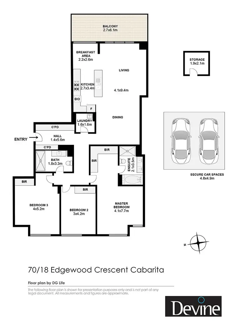 Floorplan of Homely apartment listing, 70/18 Edgewood Crescent, Cabarita NSW 2137