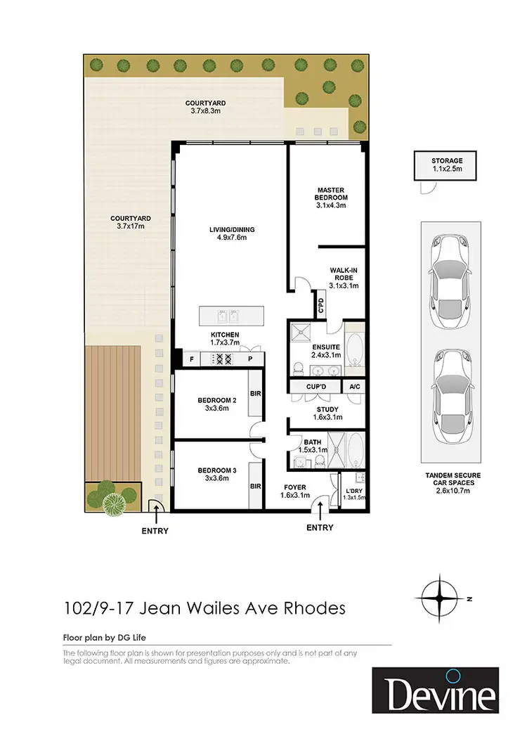 Floorplan of Homely apartment listing, 102/17 Jean Wailes Avenue, Rhodes NSW 2138