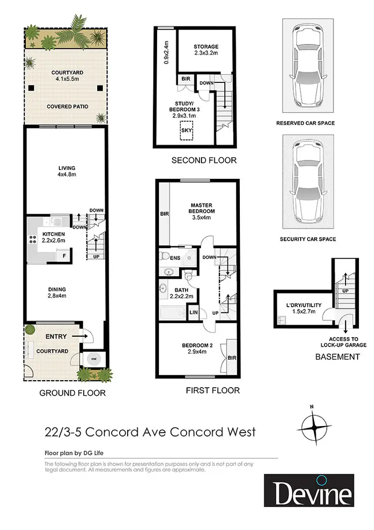 Floorplan of Homely townhouse listing, 22/3-5 Concord Avenue, Concord West NSW 2138